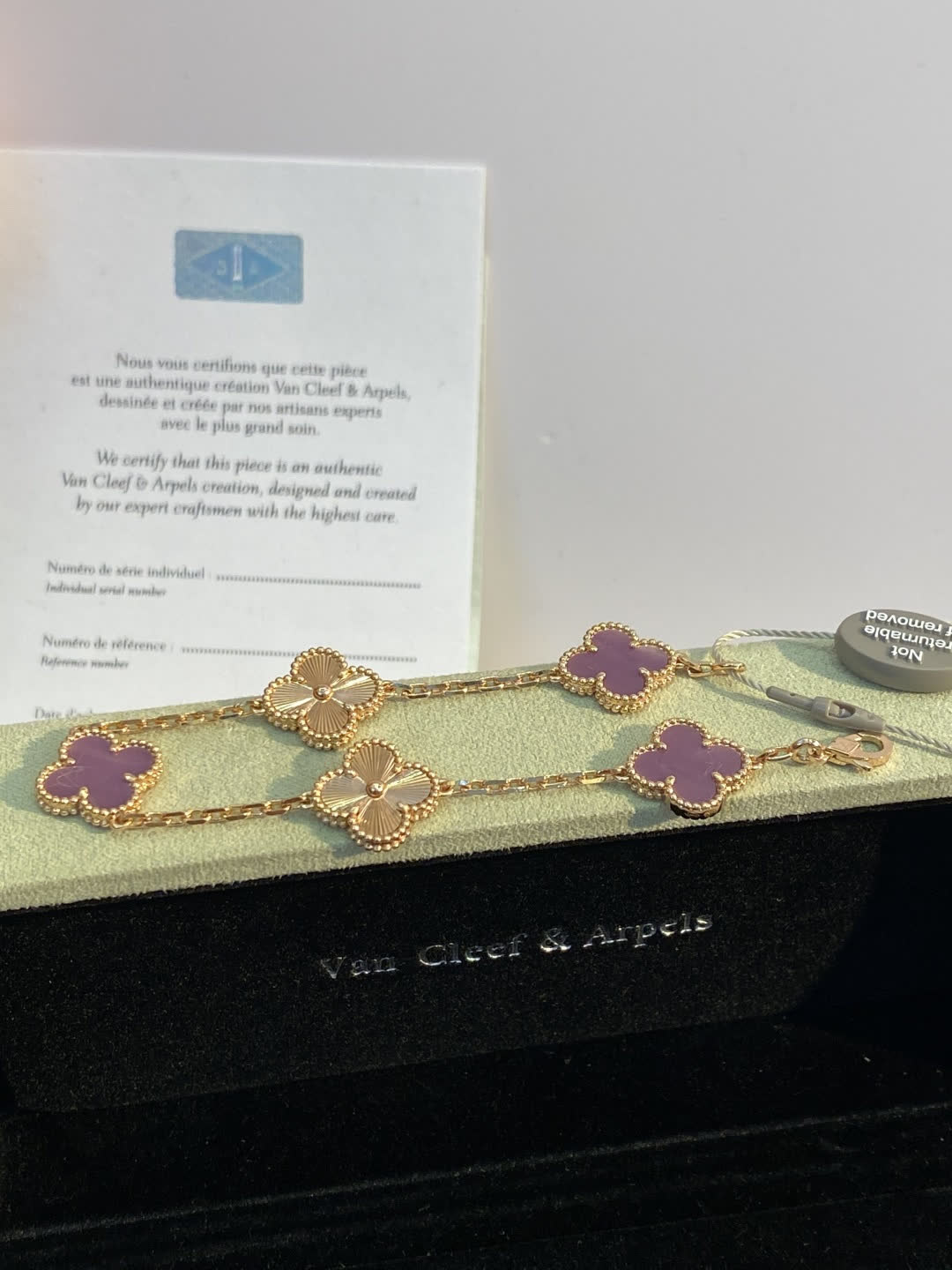 Van Cleef & Arpels Alhambra Pink Enamel Bracelet